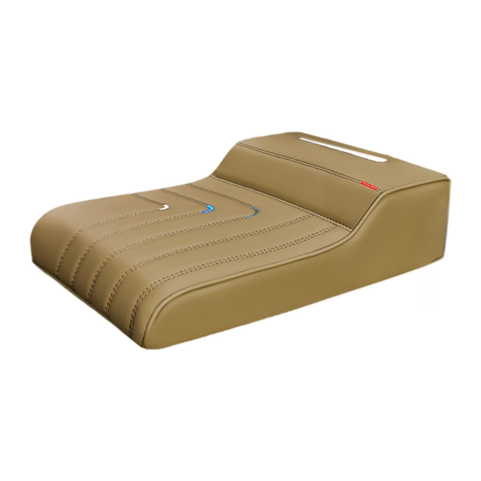 Ronyme Auto Armlehnenabdeckung Middle Protector wasserdichte Mehrnutzungsweiche mit Aufbewahrungsbeutel Armruhe für Fahrzeuge Vorräte, Beige von Ronyme