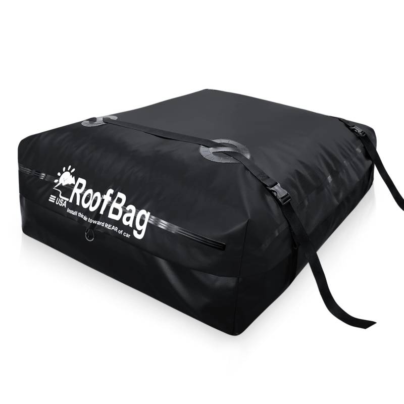 RoofBag Rooftop Cargo Bag passend für mittelgroße und große Autos mit oder ohne Dachträger Original Dachtasche Made in USA ist vollständig wasserdicht und inklusive Zubehör von RoofBag