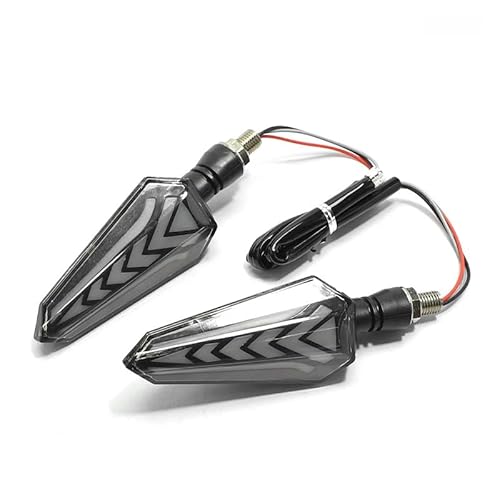 Rookiemotor Universal Motorrad LED-Blinker mit 3 Farben, Tagfahrlicht, Blinkerlicht (Rotes Tageslicht) von Rookiemotor