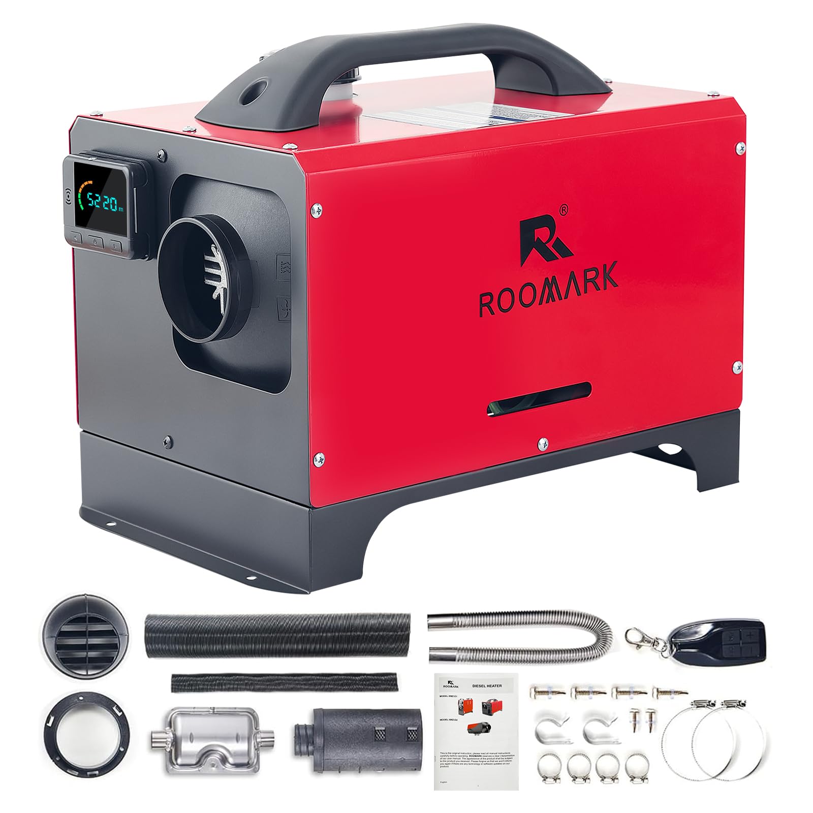 Roomark 5KW 12V All-in-One tragbarer Diesel-Standluftheizer, Standheizung mit Bluetooth-App-Steuerung und LCD-Monitor für PKW, LKW, Boot, Bus, Wohnmobil und Camper von Roomark