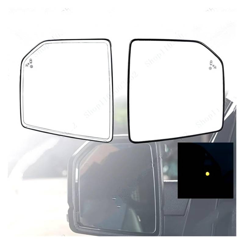 Außenspiegelglas Für Ford F150 Für F 150 2015-2020 Auto Außen Rückspiegel Objektiv Mit Erhitzt Blind Spot Warnung Hilfs Zubehör Türspiegelglas Außenspiegel(1Pcs Right) von Ropaix