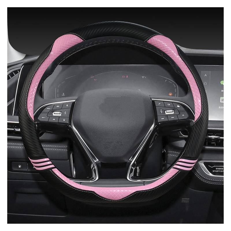 Lenkradbezüge Für Changan CS75 Für Plus CS55 Für Plus CS55 Für E-Rock CS15 CS15EV CS35 Für Plus 2022 Autolenkradabdeckung Wrap D-Form Lenkradabdeckungen(PINK) von Ropaix