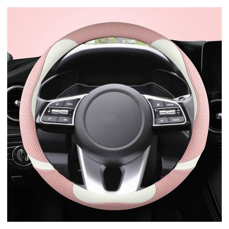 Lenkradbezüge Für Kia Für Sportage Für Sid Für Rio 3 Für Soul Für Sportage Für Ceed Für Sorento Auto Lenkradbezug Lenkradabdeckungen(PINK O Shape) von Ropaix