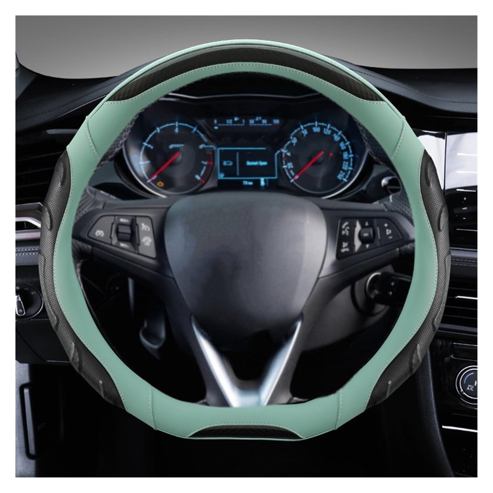 Lenkradbezüge Für Opel Für Astra Für Corsa Für Combo Für Mokka Für Grandland X Für Insignia CT 2015-2021 Autolenkradabdeckung Lenkradabdeckungen(Green) von Ropaix