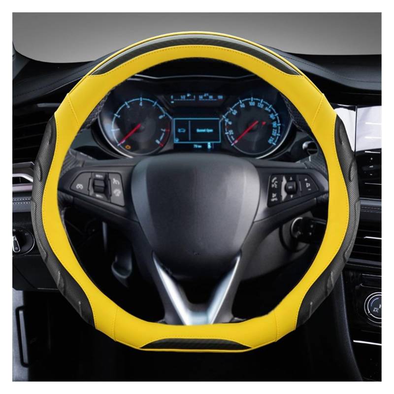 Lenkradbezüge Für Opel Für Astra Für Corsa Für Combo Für Mokka Für Grandland X Für Insignia CT 2015-2021 Autolenkradabdeckung Lenkradabdeckungen(Yellow) von Ropaix