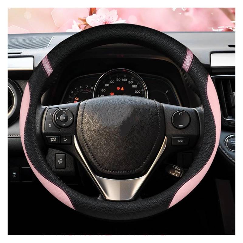 Lenkradbezüge Für Toyota Für RAV4 2013-2019 Für Corolla Für Scion IM 2016 Für Auris 2013-2017 Autozubehör Autolenkradabdeckung Lenkradabdeckungen(PINK) von Ropaix