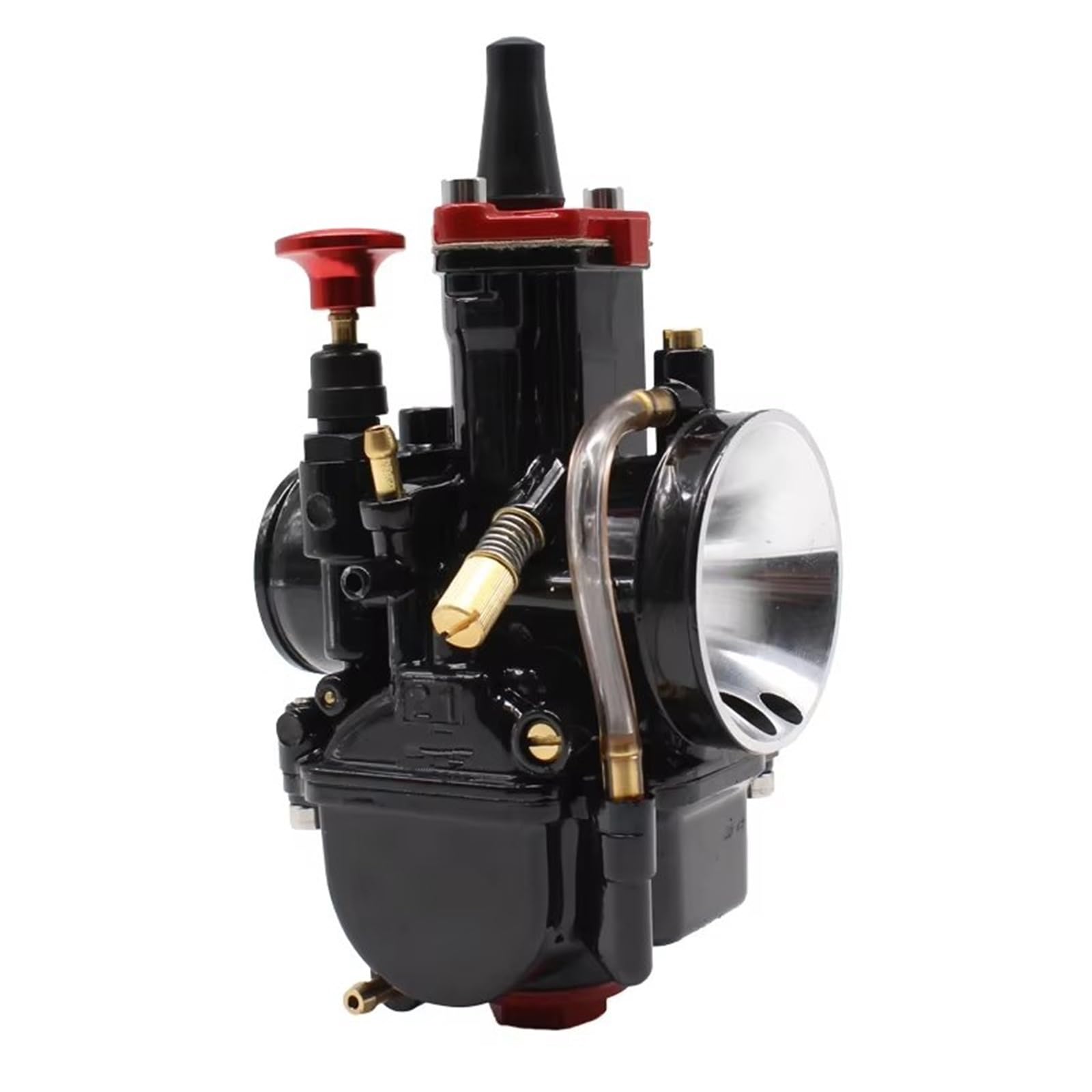 Motorrad Carburetor Motorrad Flache Vorhang Vergaser Moped Tuning Teile Für PWK 21mm 24mm 26mm 28mm 30mm 32mm 34mm Motocross Vergaser(21MM) von Ropaix