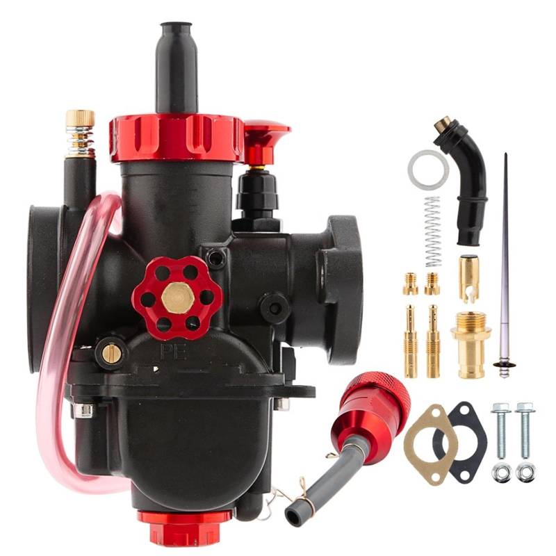 Motorrad Carburetor Motorrad Vergaser PE17/19/22/24/26/28mm mit Carb Jets Dirt Pit Bike Motor Vergaser(K26) von Ropaix