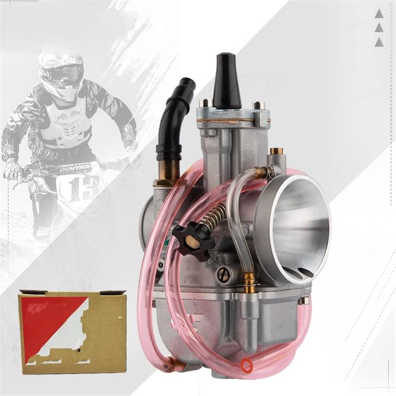 Motorrad Carburetor Universal Motorrad Für PWK 24 26 28 30 32 Für Vergaser Mit Power Jet Für 2T 4T Für ATV Quad Go Kart Buggy 75-250cc Vergaser(Cable 28) von Ropaix