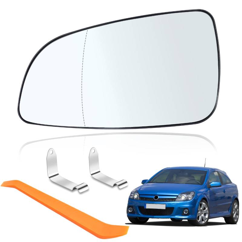 Spiegelglas Ersatz für Opel Astra H 2004-2008 Außenspiegel Glas Fahrerseite Beheizbar Ersatzspiegelglas Außenspiegel Asphärisch Auto Spiegelglas Links Rückspiegelglas ABS-Seitenspiegelglas von Rosedreamer