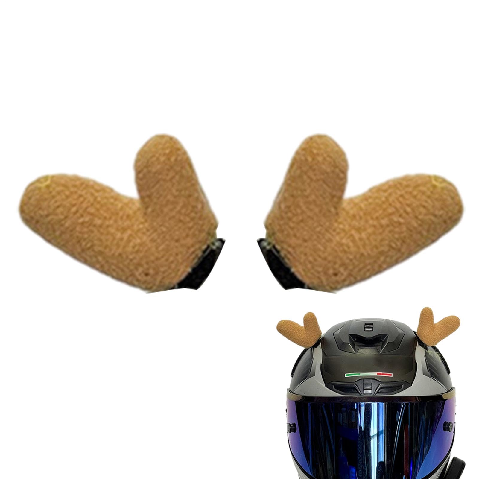 Rosixehird Weihnachtsgeweih-Helme, Motorradhelm-Zubehör | Plüsch-Schutzhelm-Zubehör,Motorrad-Schutzhelm-Zubehör, niedliche Dekorationen für Snowboarden, Pendeln, Reisen, Erwachsene, Kinder, Skifahren von Rosixehird