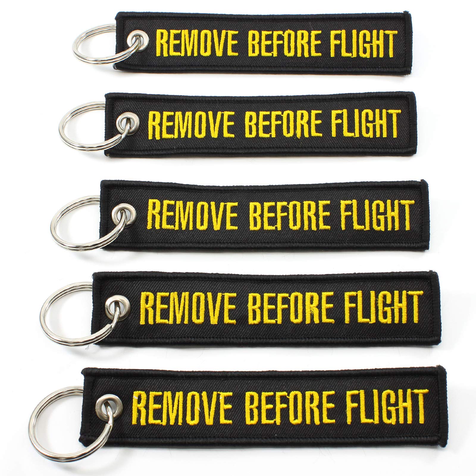 Rotary13B1 Remove Before Flight Schlüsselanhänger, Schwarz/Gelb, 5 Stück von Rotary13B1