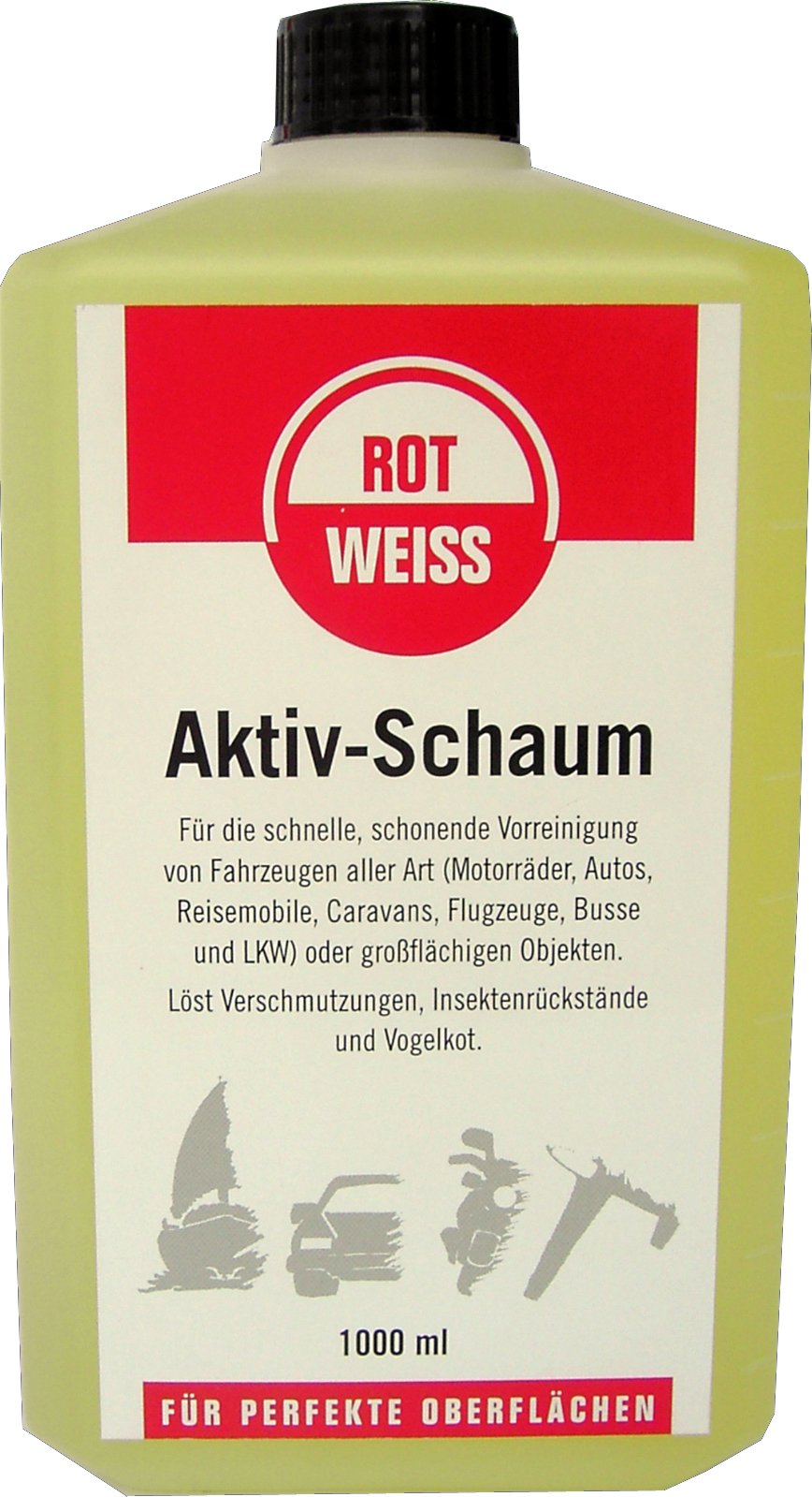 Rotweiss 1 Stück Aktiv Schaum Konzentrat 1000ml Auto Shampoo Glanz Pflege von ROT WEISS