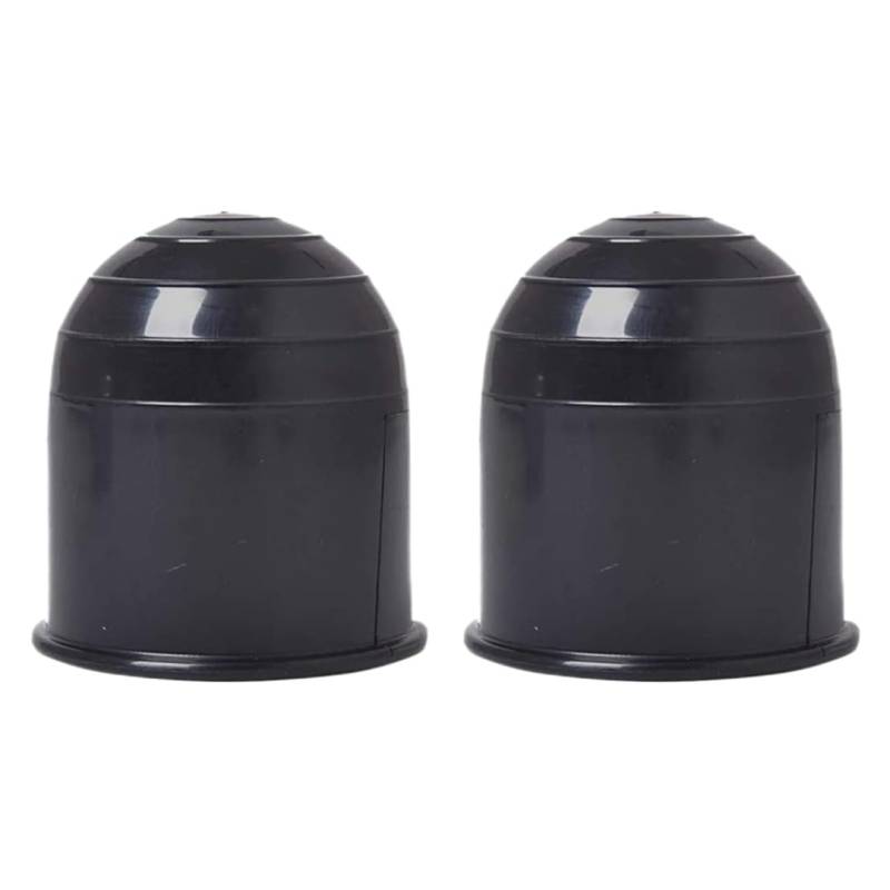 2pcs schwarzer Schleppkugel, universeller 50 mm Caravan Hitch Ball Cap Ball, Plastikanhängerkupplung Cover für LKW -Anhänger von Rouloudun