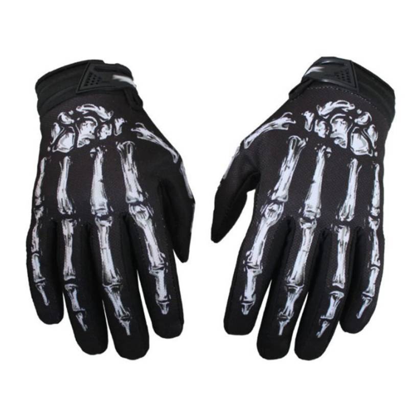 Motorradhandschuhe Touchscreen Non Slip Skeleton Bike Handschuhe fahren Fäustlinge für Männer Frauen l 1pair von Rouloudun