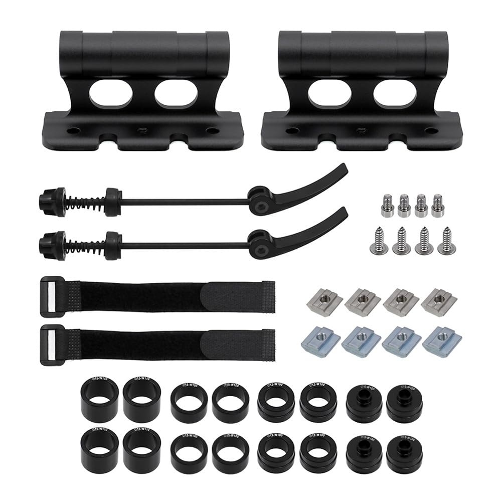 Roxvue Fahrrad-Gepäckträgerhalterung für Vorderradgabel mit Schnellspanner-Gabelblockhalterungen Aus Legierung für die Meisten Mountainbikes von Roxvue