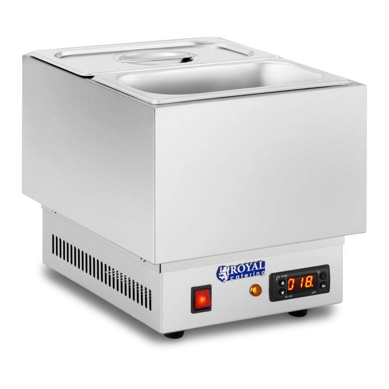 Royal Catering - RCCM-250-GN - Schokoladen Temperiergerät - 250 Watt Leistung - 2 x 1/4-GN-Behälter von Royal Catering