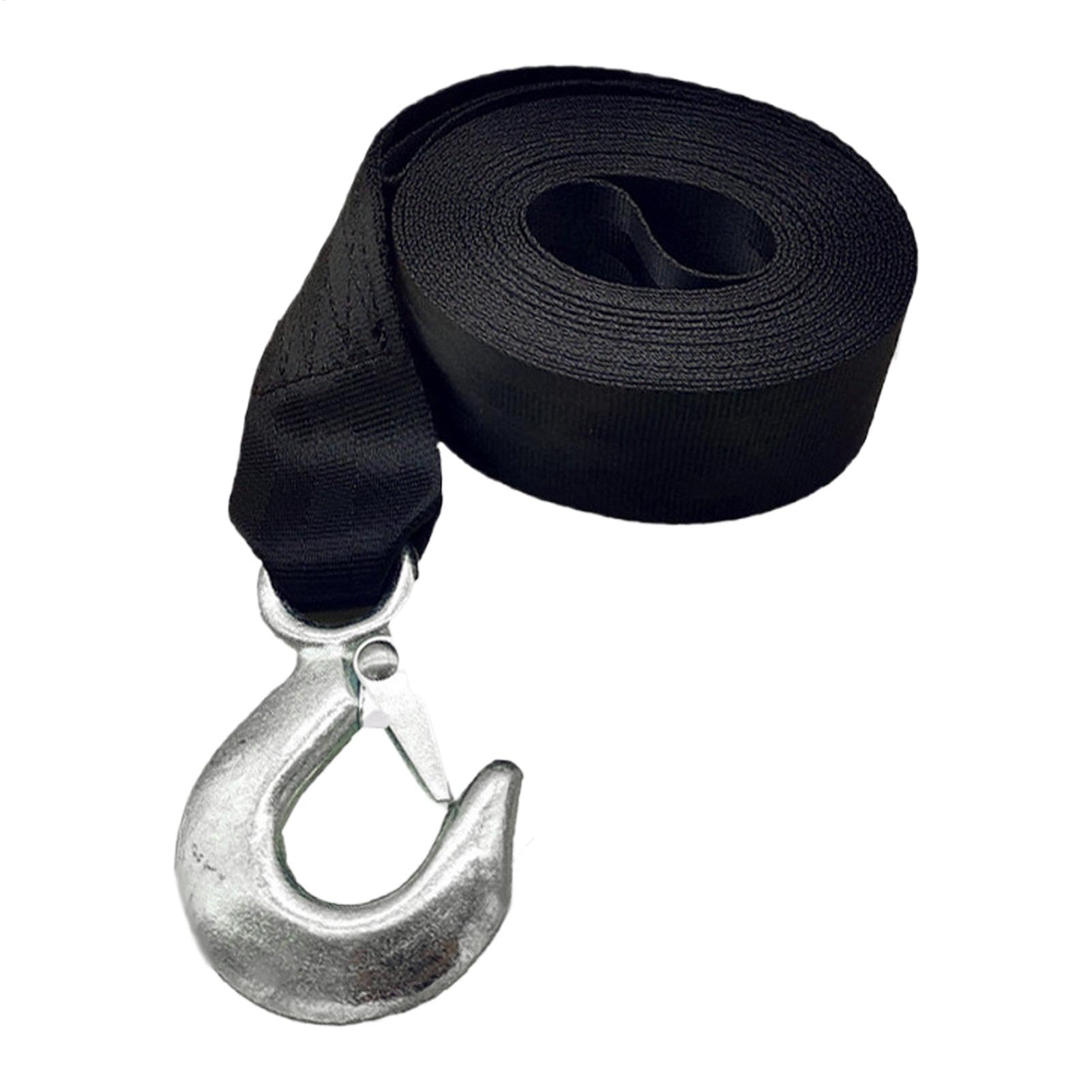 Bootswindengurt, Abschleppgurt mit Haken, robuster Abschleppgurt, 4,5 kg Bruchfestigkeit, 5,1 x 50,8 cm Abschleppgurt, Auto-Abschleppgurt, Bootsanhängergurt, ATV-Abschleppgurt, Angelboot von Rqrdww