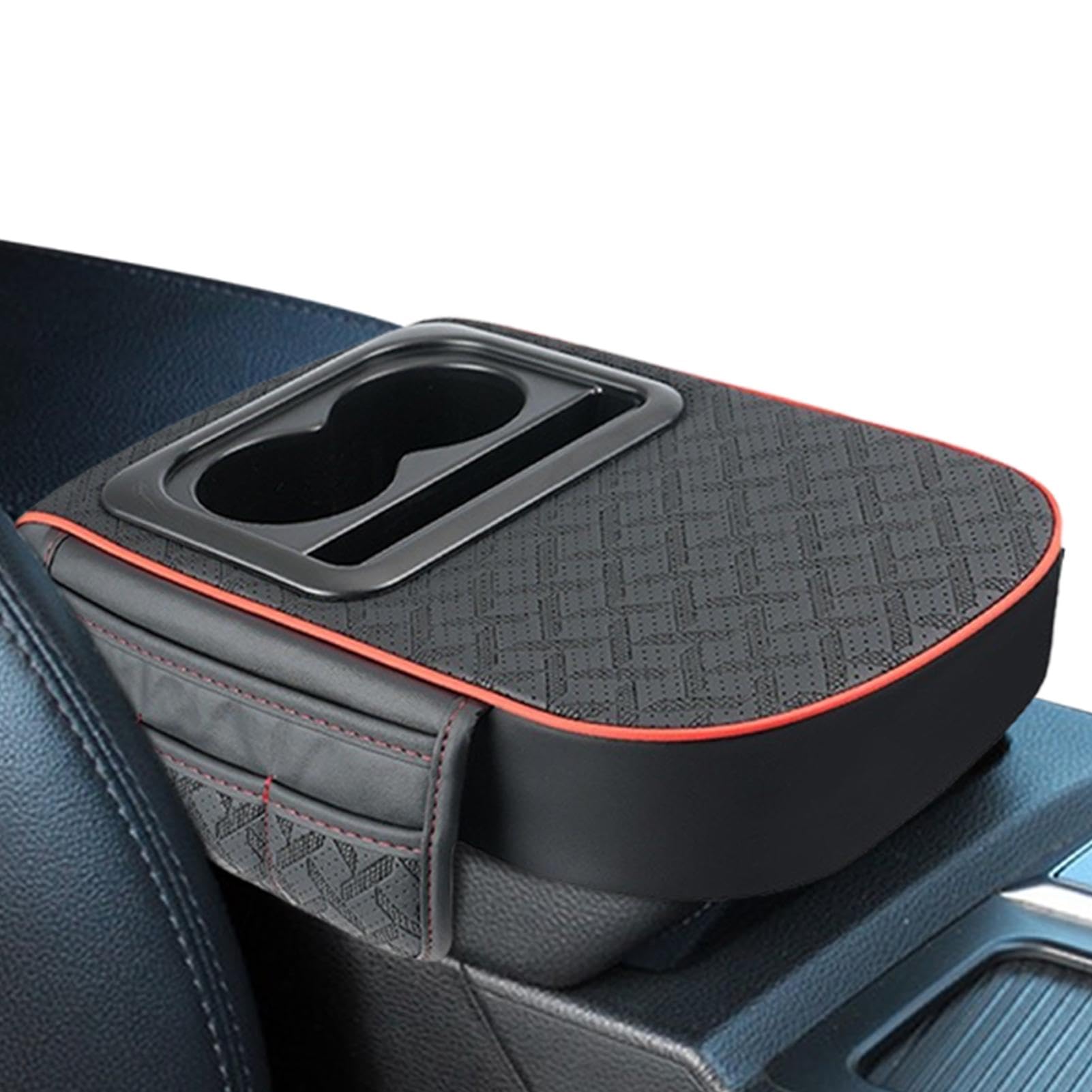 Car Console Cup Holder, Car Center Console Cover, Multi-Functional Console Cushion, Car Console Storage Bag, Automotive Water Cup Holder, Console Cushion with Storage, Anti-Slip Car Console Pad von Rqrdww