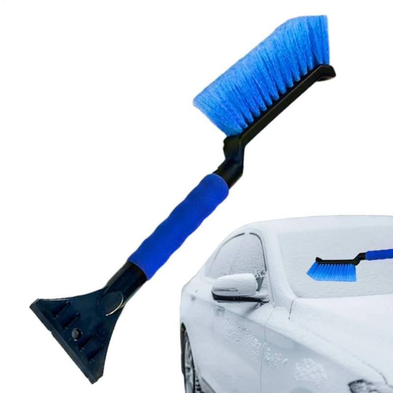 Rqrdww Ice Scrapers for Car Windshield, 2 In 1 Ice Scraper Brush, Ergonomic Grip Ice Scraper, Car Window Snow Cleaner, Windshield Ice Scraper Tool, Foam Handle Ice Scraper, Winter Car Ice Scraper von Rqrdww