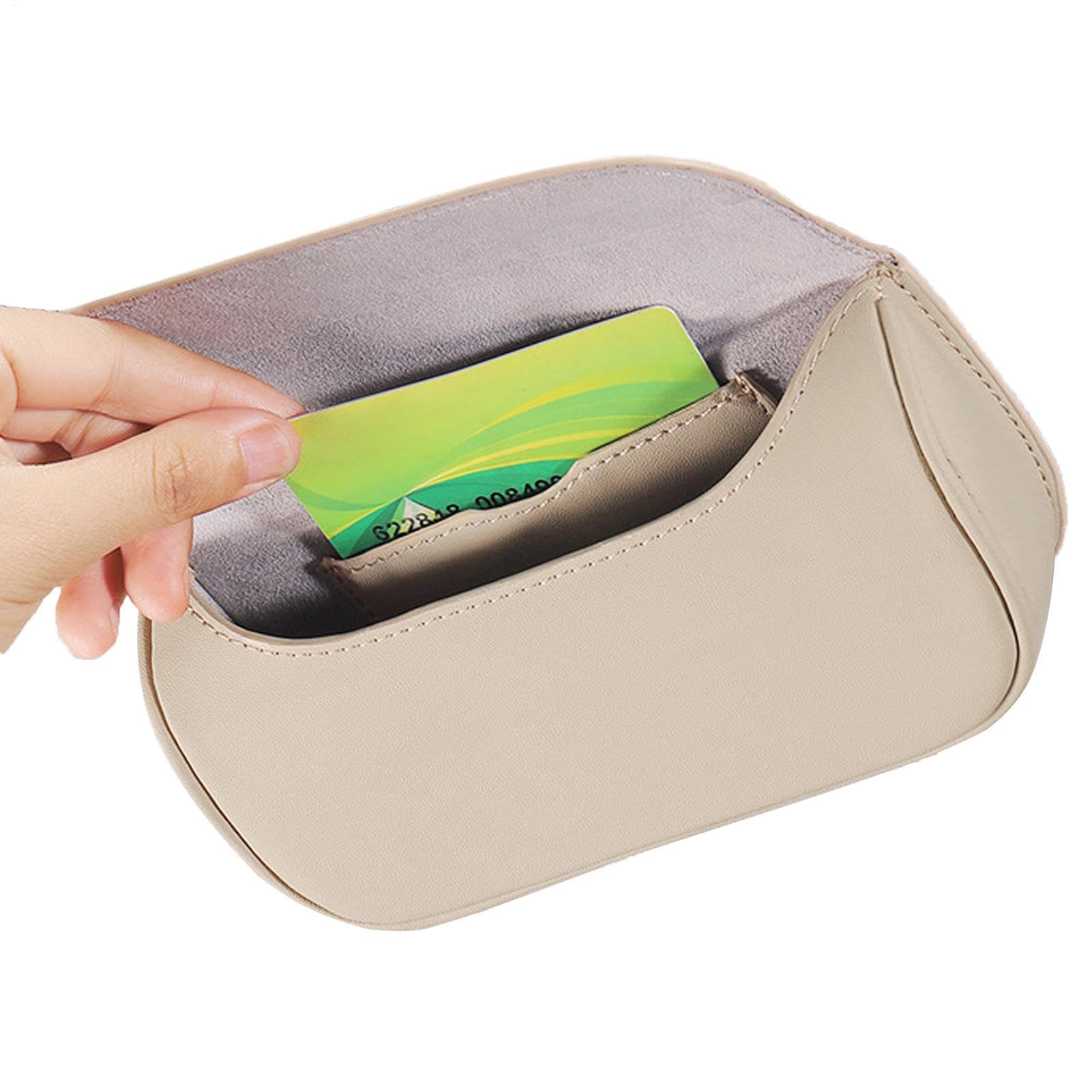 Rrlihjgu Auto-Sonnenbrillenhalter, Brillenhalter für Auto - PU-Leder-Auto-Visier-Organizer, Brillen-Organizer-Box | Praktischer Auto-Brillenhalter, Sonnenblenden-Organizer für Autos, SUV, Limousine von Rrlihjgu