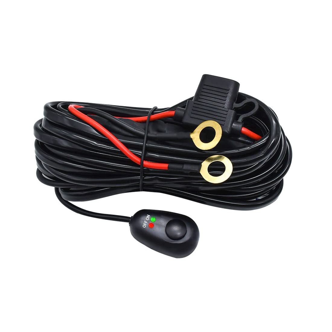 Ruaen 480 W 14 AWG 12 V 40 A Kabelbaum Relais Cable Kit Sicherung für Offroad LED Arbeitslampe (1 Steuerung 1 Licht) von Ruaen