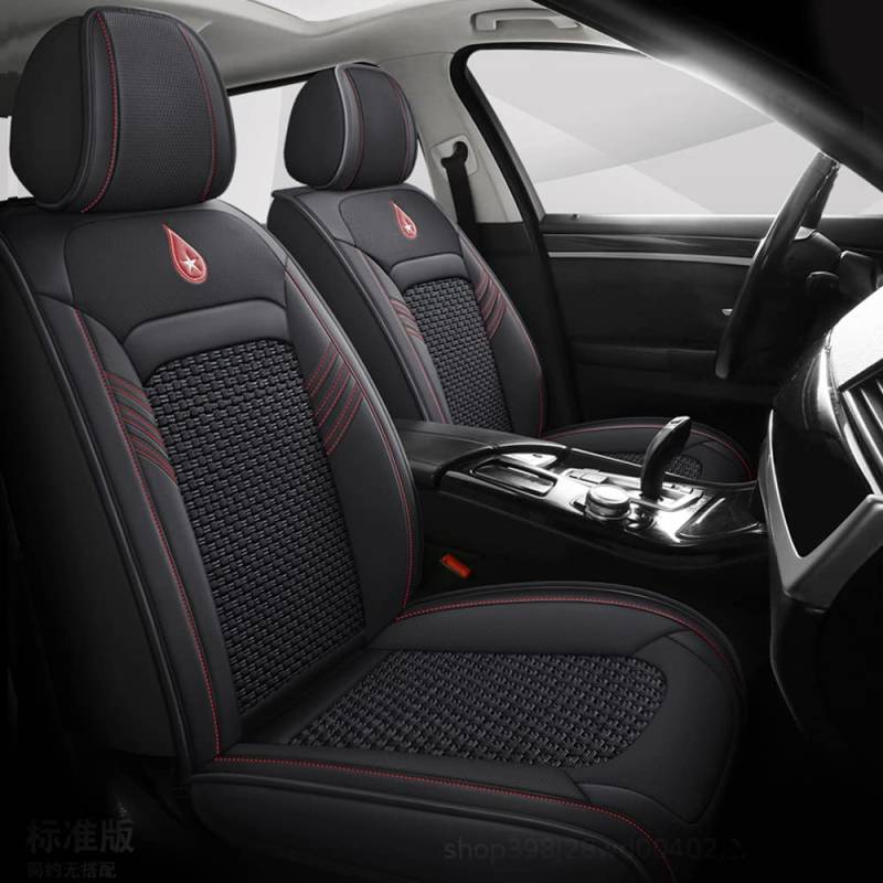 Ruberpig Autositzbezüge Für Audi Q3 Sportback Anno 2012-2024 5-Sitzer kompletter Satz Sitzkissen Allwetter Autoteile Interieur (Schwarz,5 Sitzbezüge) von Ruberpig