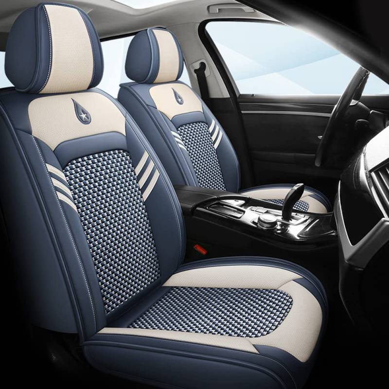 Ruberpig Autositzbezüge Für Hyundai Kona 2016-2024 5-Sitzer kompletter Satz Sitzkissen Allwetter Autoteile Interieur (Blau,5 Sitzbezüge) von Ruberpig