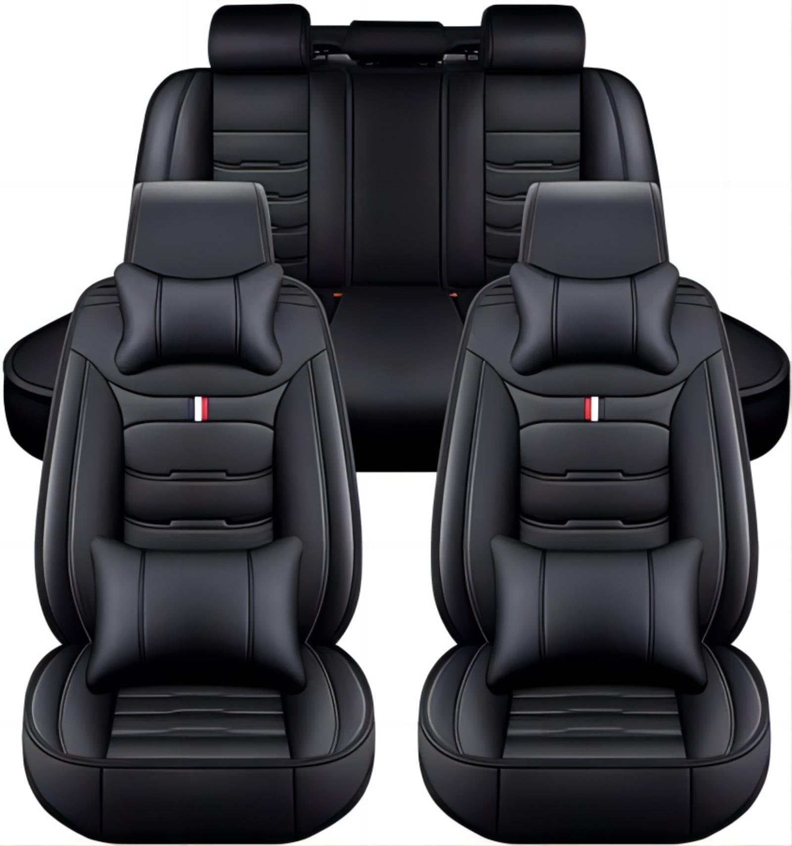 Ruby66 Auto Sitzbezüge Sets für Cadillac XTS 2013 2014 2015 2016 2017 2018, Bequem Wasserdicht rutschfest Sitzschoner, Airbag Kompatibel, Leicht zu Reinigen, Auto Zubehör,A von Ruby66