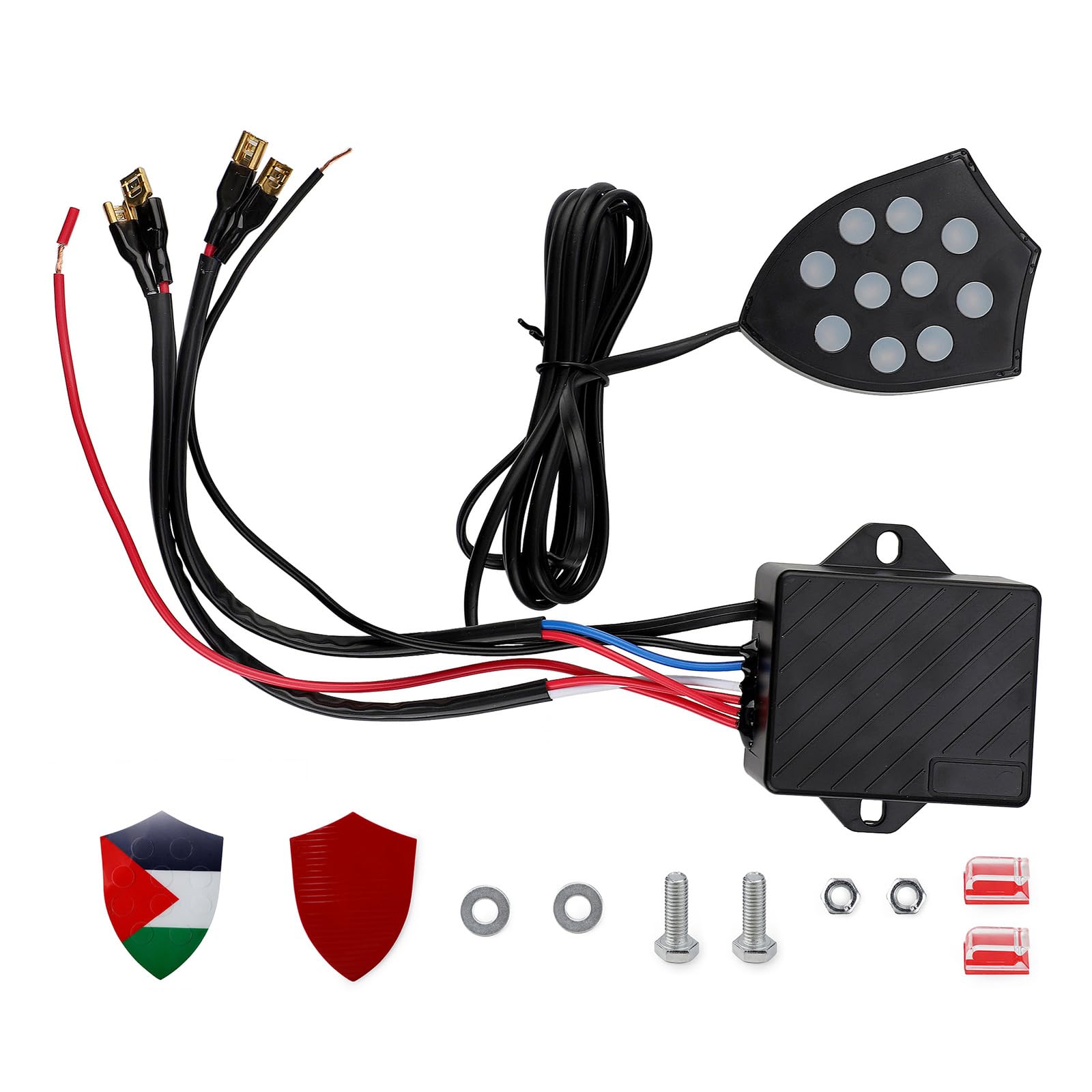 Auto-Hupen-Controller, elektrische Hupe, Sound-Steuereinheit mit 10 Soundeffekten, Schaltung 12-24 V, für Auto und LKW von Rudiaoa