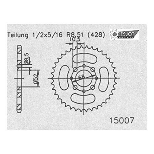 Kette moto Stahl/43â # 428â # 50 – Â 15007â – Â 43 von Rueda24