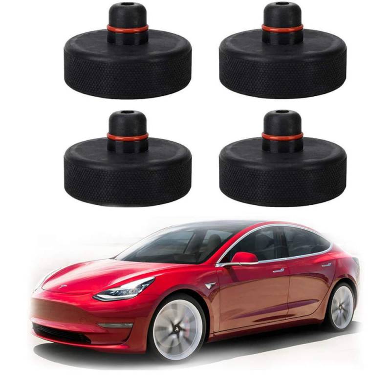 Yereash Jack Lifting Pad für Tesla Model 3, 4PCS Jack Point Pad Robuster Adapter schützt Batterie und Farbe für die Verwendung mit einem Bodenheber, Tesla Model 3 Zubehör von Yereash