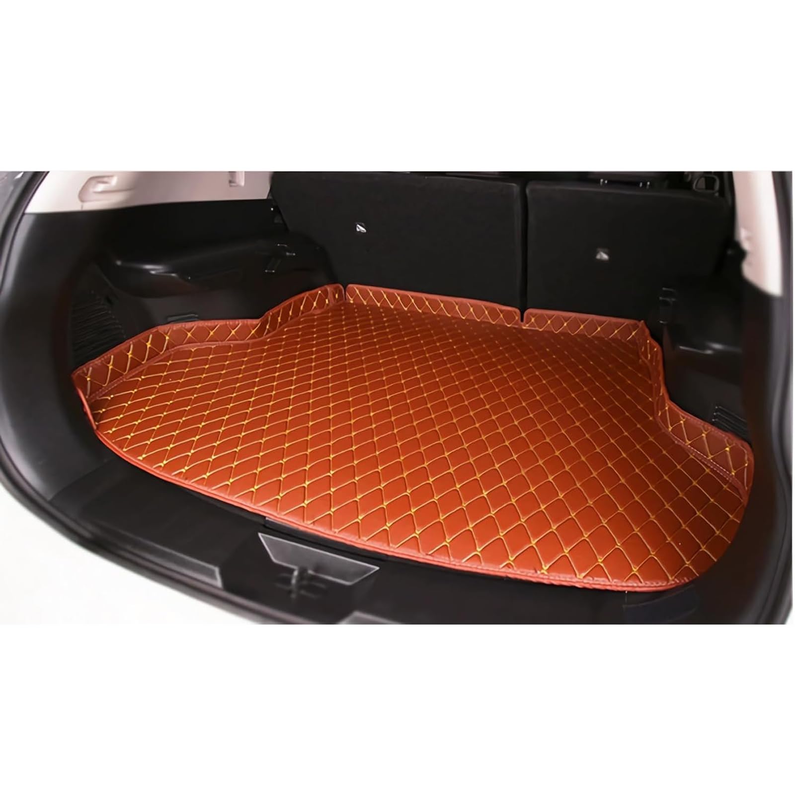 Auto Kofferraummatten für Mazda CX-5 2013-2014 2015 2016, Anpassen Leder Kofferraum Schutzmatten rutschfest Wasserdicht Kratzfest Cargo Teppich Autozubehör,E/Brown von RuiYiL