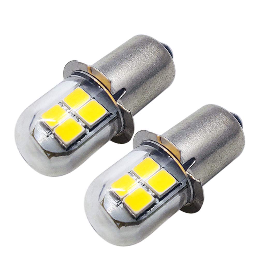 Ruiandsion 2 Stück P13.5S LED Lampe Gelb 2835 8SMD Chips 4.5V 6V LED Lampe Upgrade für Scheinwerfer Taschenlampen Taschenlampe von Ruiandsion