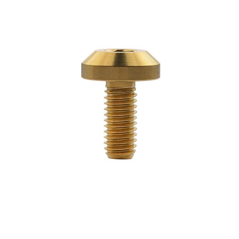 Ruifu M8 x 15 mm 20 mm 25 mm 30 mm 35 mm 40 mm Bremsscheiben-Schrauben Innensechskant für Motorrad (6 Stück, Gold) von Ruifu