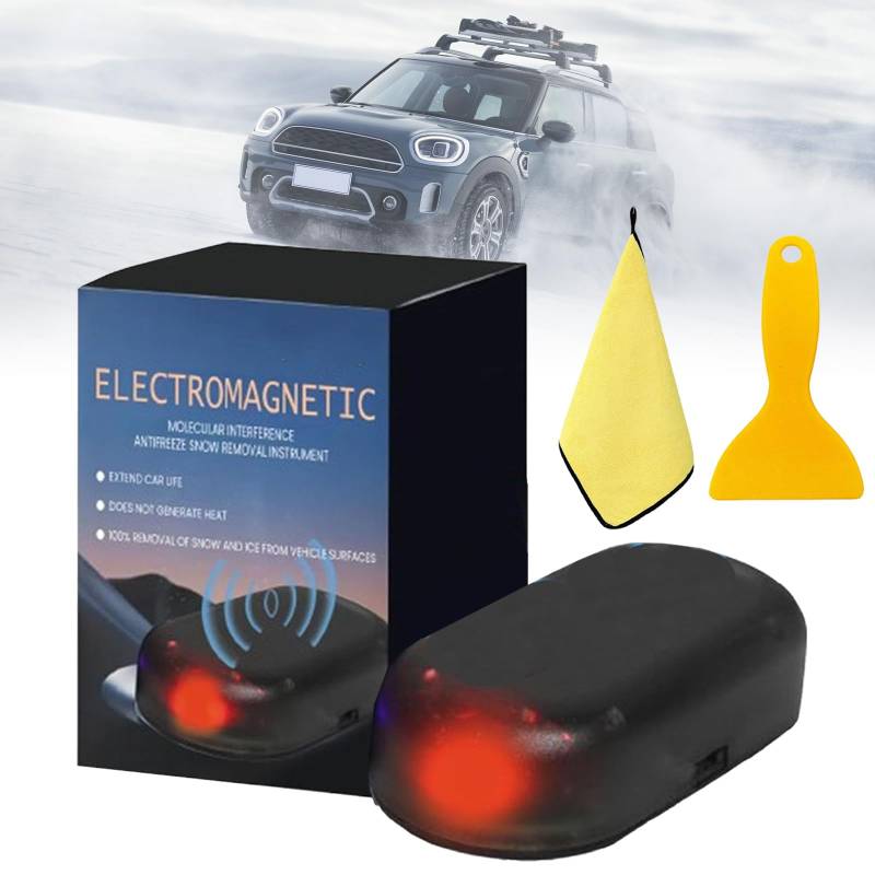 Enteisung 360, Elektromagnetischer Auto-Enteiser, Antifrost GeräT, Elektromagnetische Wellen-Antifrost- und SchneeräUmmaschine, Gefrierschutzinstrument Gegen StöRungen Durch Schnee und Eis (A*1PCs) von Ruileyou