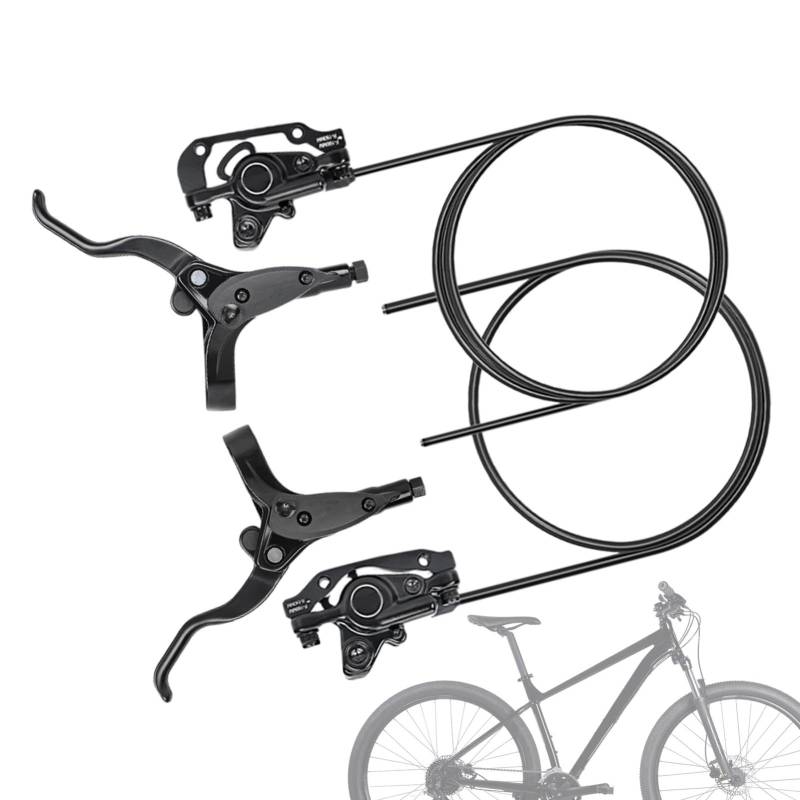 Hydraulische Scheibenbremsen, Ebike-Hydraulikbremssatz,Vordere hydraulische Bremse - Hydraulisches Scheibenbremsen-Set für Mountainbikes vorne 85 cm und hinten 145 cm von Ruilonghai