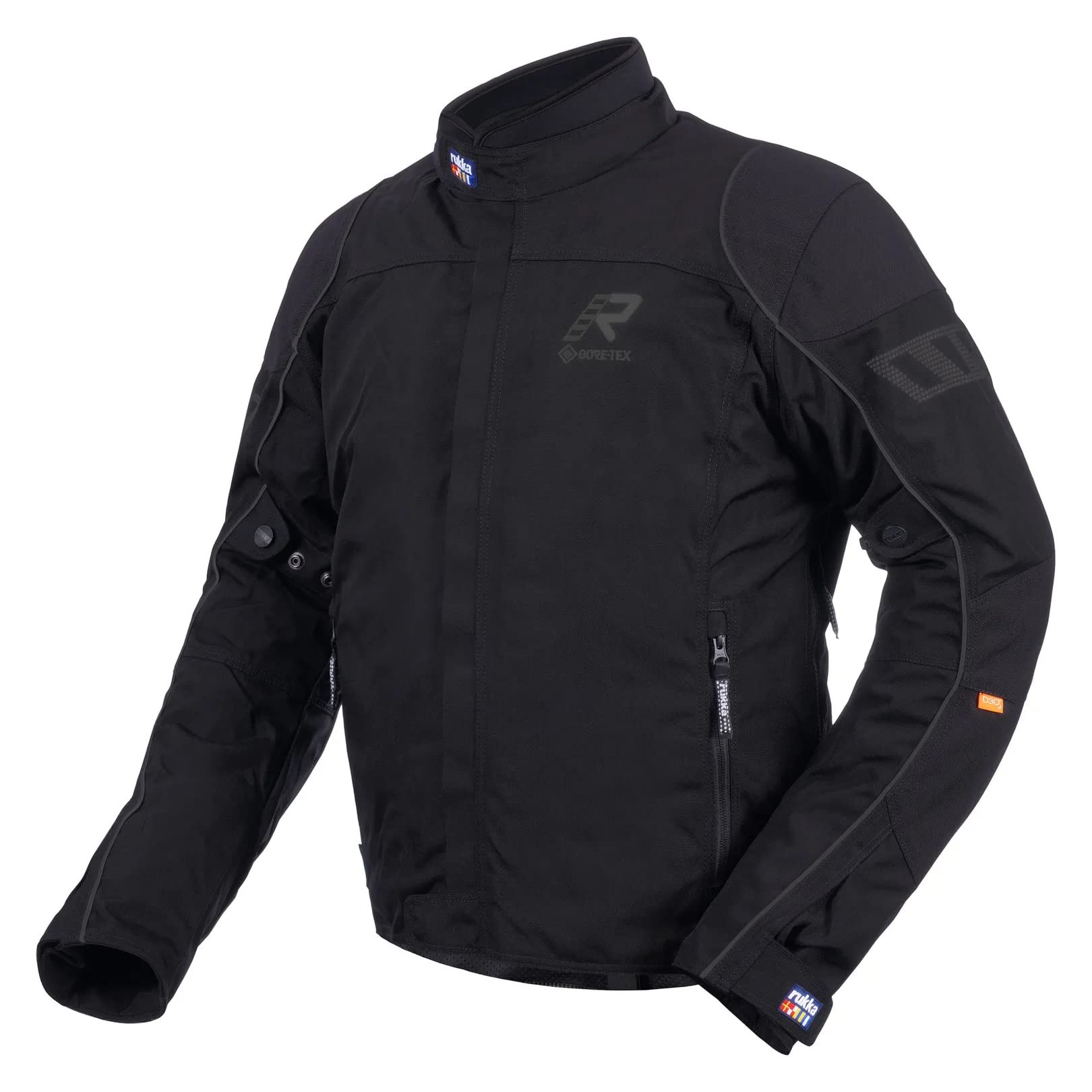 Rukka Gore-Tex Motorradjacke TRAVE-R Cordura Allwetterjacke CE AA mit D3O Air XTR Protektoren und Thermofutter, schwarz, 50 von Rukka