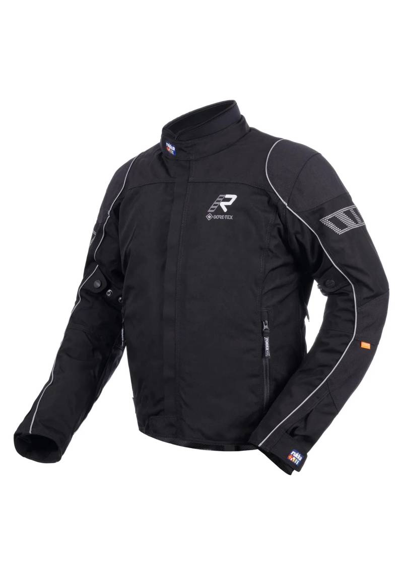 Rukka Gore-Tex Motorradjacke TRAVE-R Cordura Allwetterjacke CE AA mit D3O Air XTR Protektoren und Thermofutter, schwarz silber, 58 von Rukka