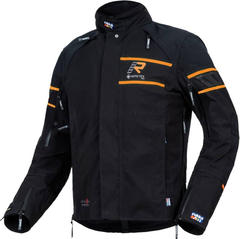 Rukka Raptor-R Motorrad Textiljacke (Black/Orange,52) von Rukka