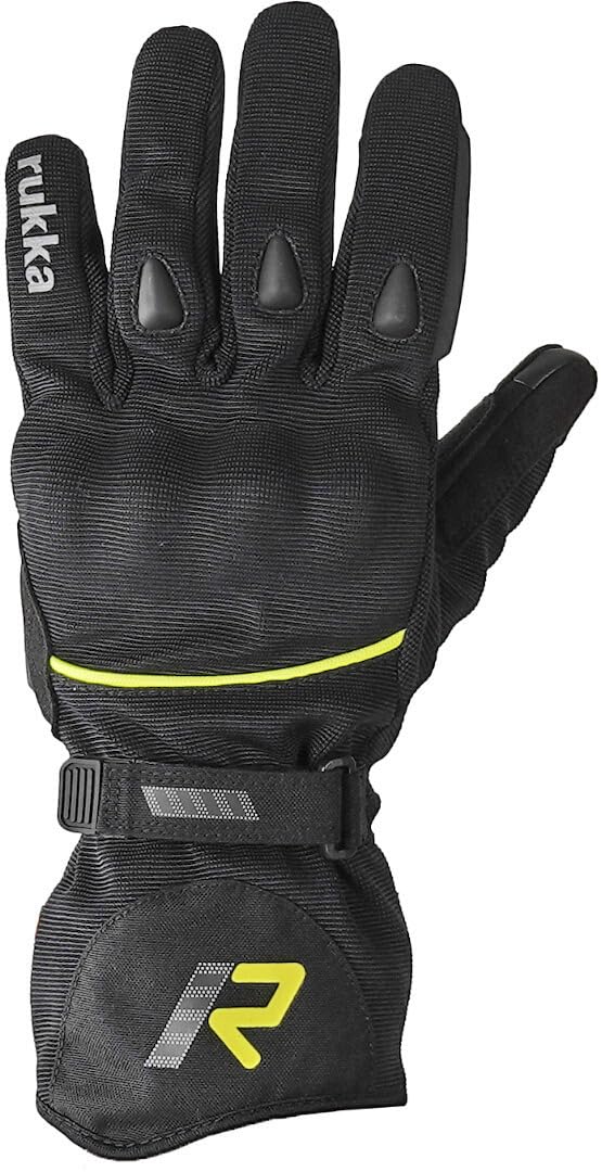 Rukka Virium 2.0 GTX Motorrad Handschuhe (Black/Yellow,10) von Rukka