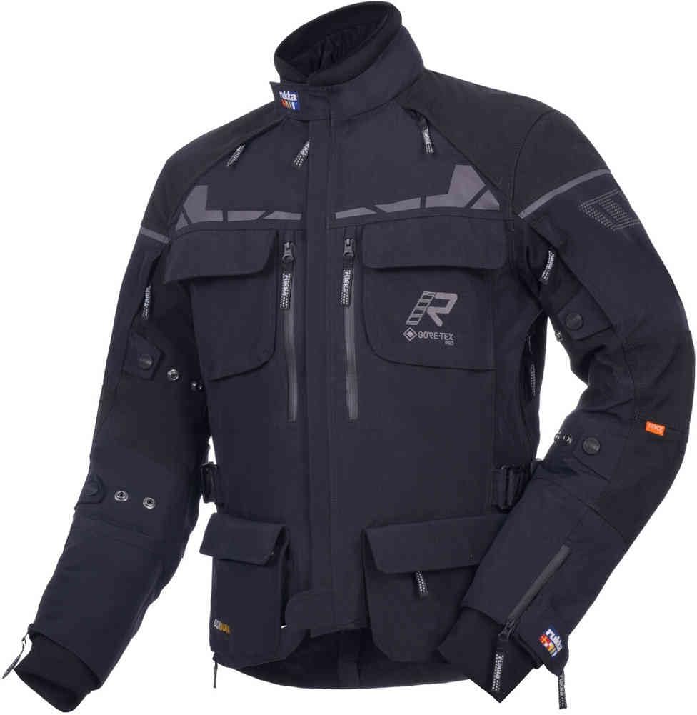 rukka Gore-Tex PRO Motorradjacke ECUADO-R 3-Lagen-Laminat Cordura CE AA mit Taillengürtel und D3O Air XTR Protektoren, schwarz, 52 von Rukka