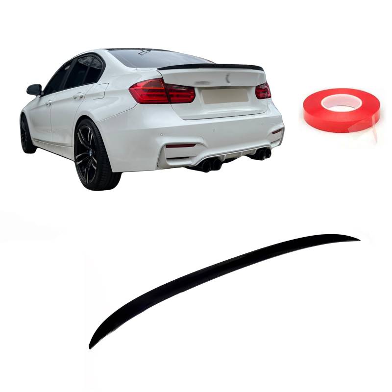 Rumplex Auto Kofferraum Heck Spoiler Kompatibel mit BMW 3 F30 F80 2012-2018 Heckspoiler Heckflügel Car Tuning Accessories Heckflügel Lippe Piano Schwarz Sport von Rumplex