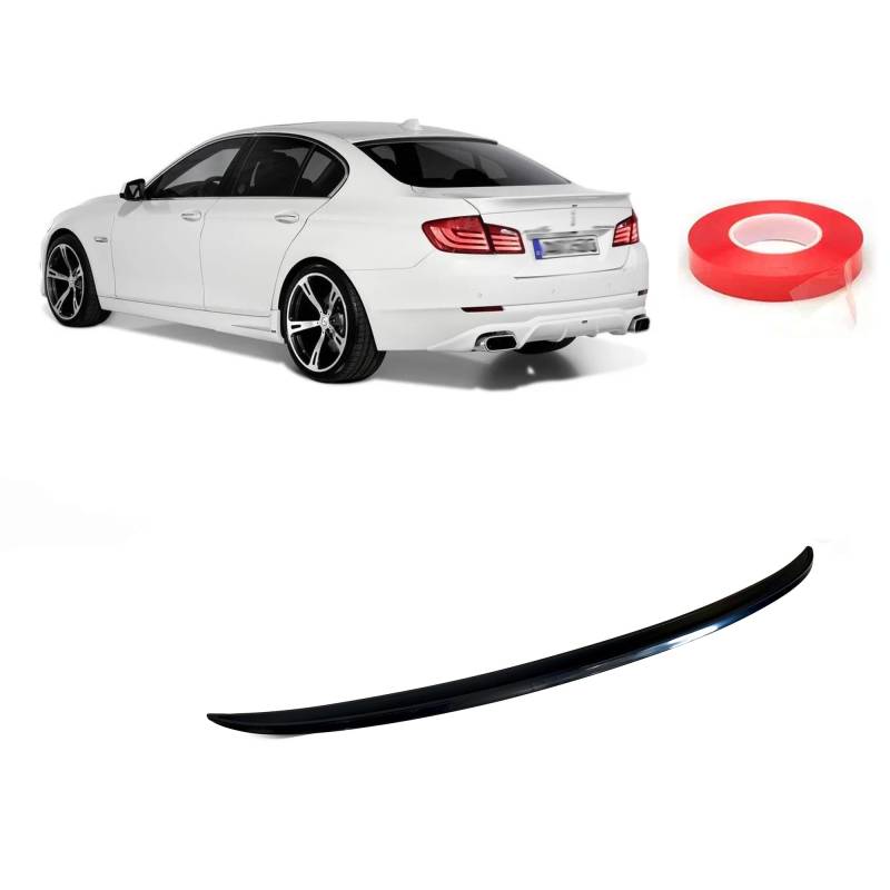 Rumplex Auto Kofferraum Heck Spoiler Kompatibel mit BMW 5 F10 2010-2016 Heckspoiler Heckflügel Car Tuning Accessories Heckflügel Lippe Piano Schwarz Sport von Rumplex