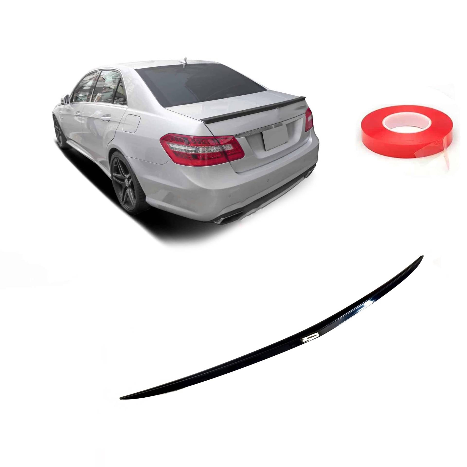 Rumplex Auto Kofferraum Heck Spoiler Kompatibel mit Mercedes Benz E Class W212 2009-2016 Heckspoiler Heckflügel Car Tuning Accessories Heckflügel Lippe Piano Schwarz Sport von Rumplex