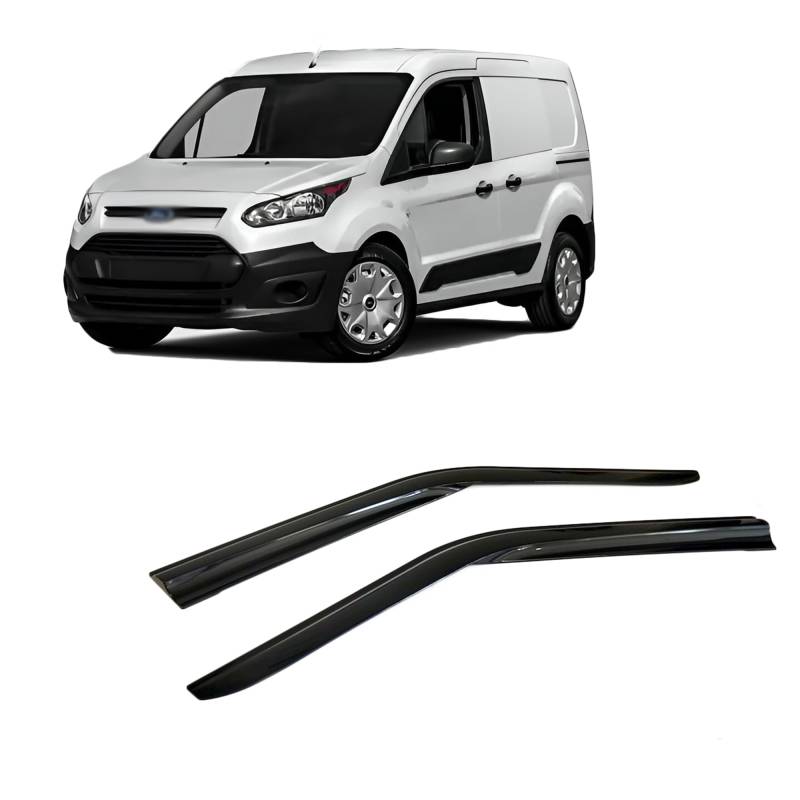 Rumplex Windabweiser Luftabweiser Regenabweiser Seitenfensterabweiser Kompatibel mit Ford Transit Connect 2002-2014 Autofenster Regenschutz Regenabweiser Anklebbare Deflektoren 2 Stück von Rumplex