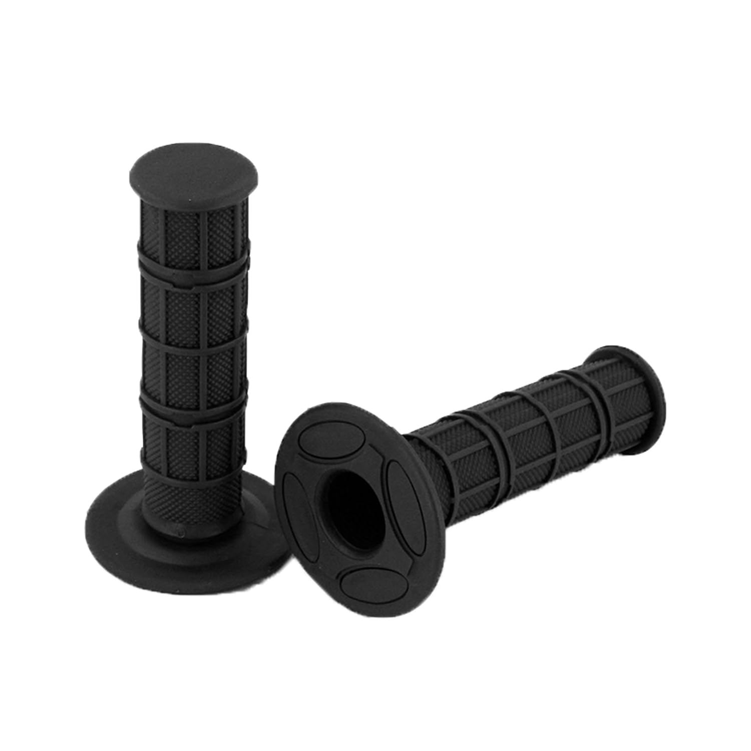 1 Paar Motorrad-Lenkergriffe, 22 mm, Universal-Gummi-Motorrad-Lenkergriffe, Lenkergriffe, Lenkerende für Pit, Dirtbike, Motorrad, Schwarz von Runfarr