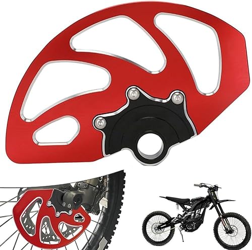 Dirt Bike Scheibenschutz, Motorrad Frontscheibenbremsschutz für Sur-Ron Light Bee S/X für Segway X160/X260 für Talaria Sting-Rot von Runfarr