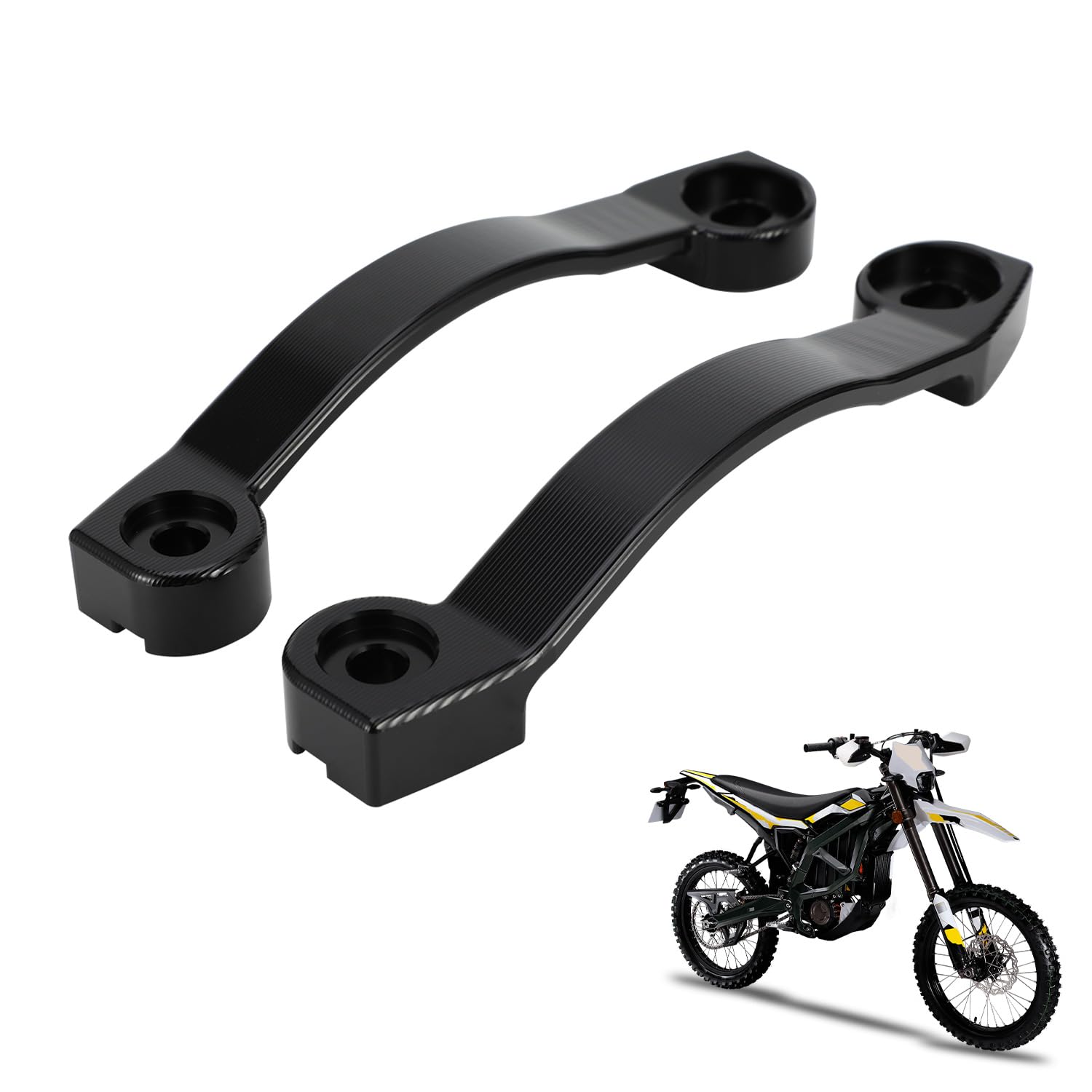 Motorrad-Haltegriff hinten, CNC-Hinterrad-Beifahrersitz-Haltegriff für Sur-Ron Ultra Bee Elektro-Dirt-Bike-Schwarz von Runfarr