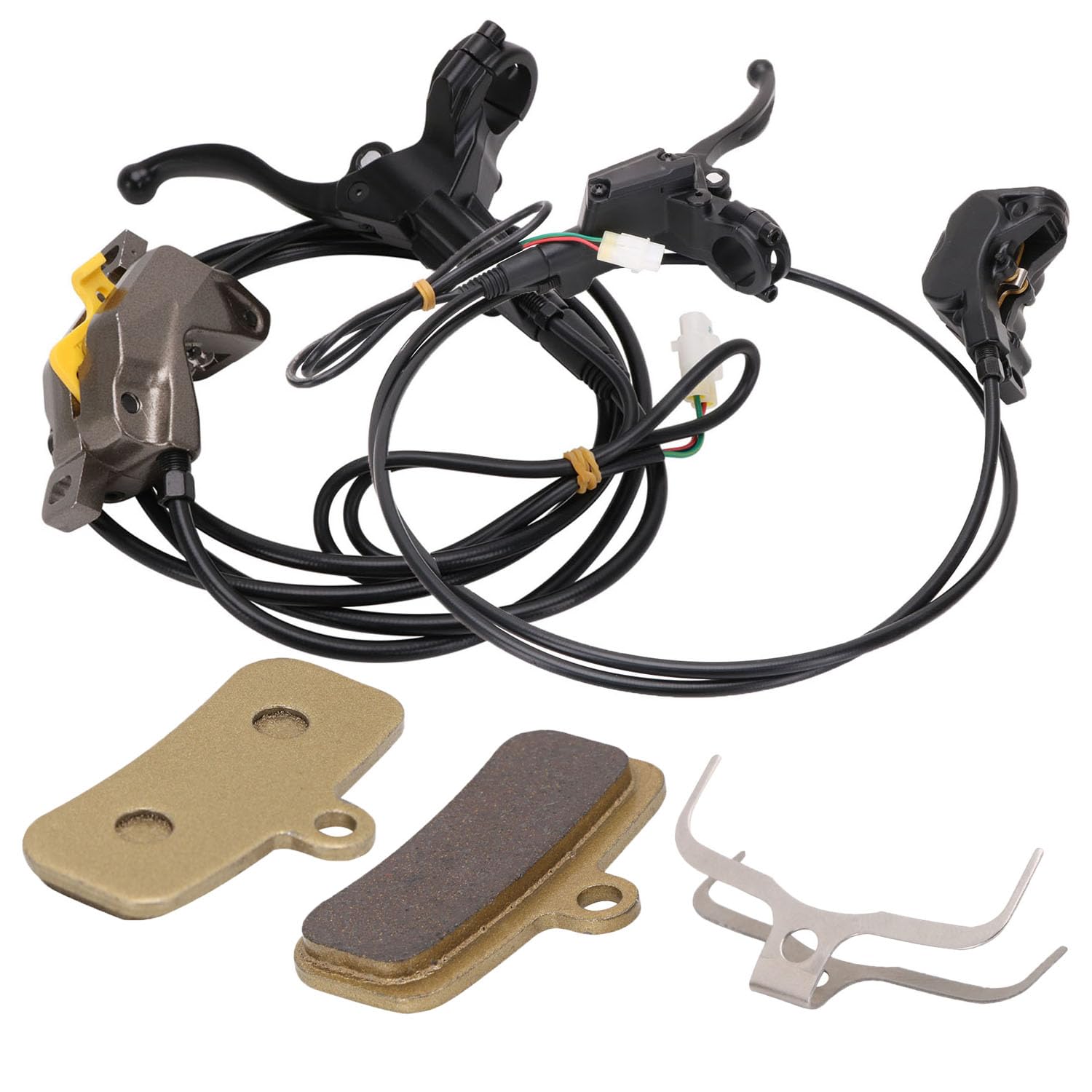 Motorrad Vorder Hinterrad Bremssatz, Bremshebel + Scheibenbrems Hauptzylinder Bremssattel + Bremsbeläge für Sur Ron Light Bee Sur-Ron X/S Elektro Dirt Bike von Runfarr